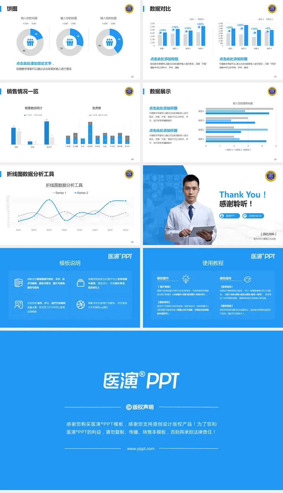 南充市中心医院江东院区病例分享与讨论PPT模板16:9格式幻灯片预览图4