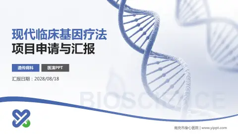 南充市身心医院项目申请与汇报PPT模板
