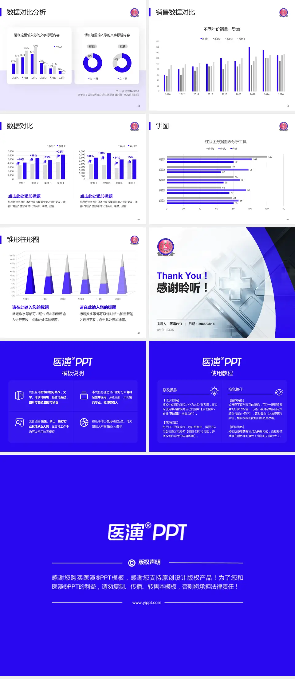 天全县中医医院医疗行业比赛专用PPT模板4:3格式幻灯片预览图7