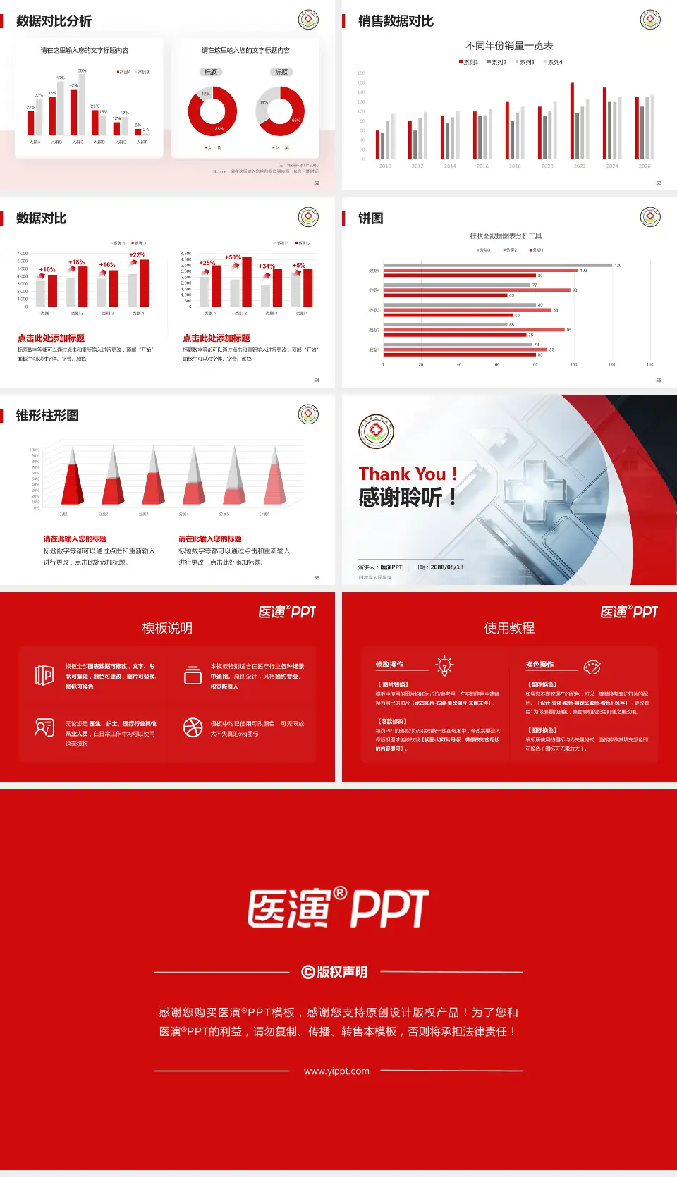 阳城县人民医院医疗行业比赛专用PPT模板16:9格式幻灯片预览图7