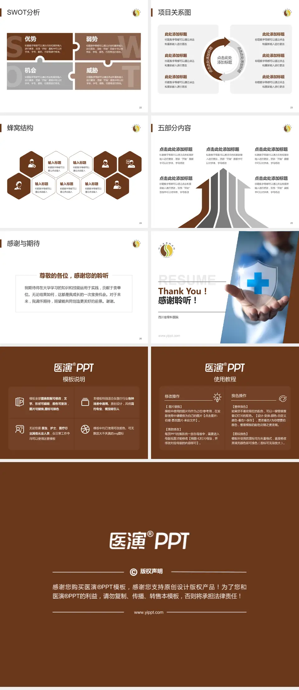 四川省骨科医院个人求职应聘简历PPT模板4:3格式幻灯片预览图4