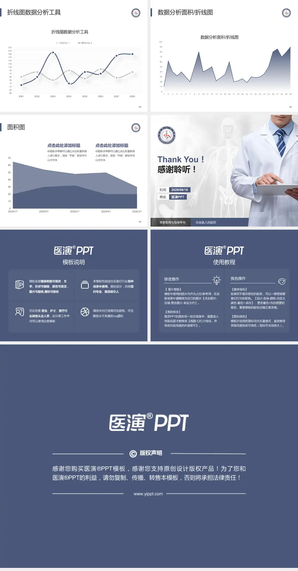 乐至县人民医院患者教育与指导PPT模板4:3格式幻灯片预览图7