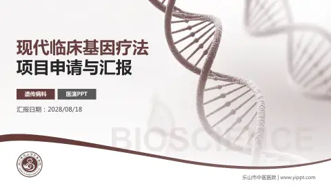 乐山市中医医院项目申请与汇报PPT模板