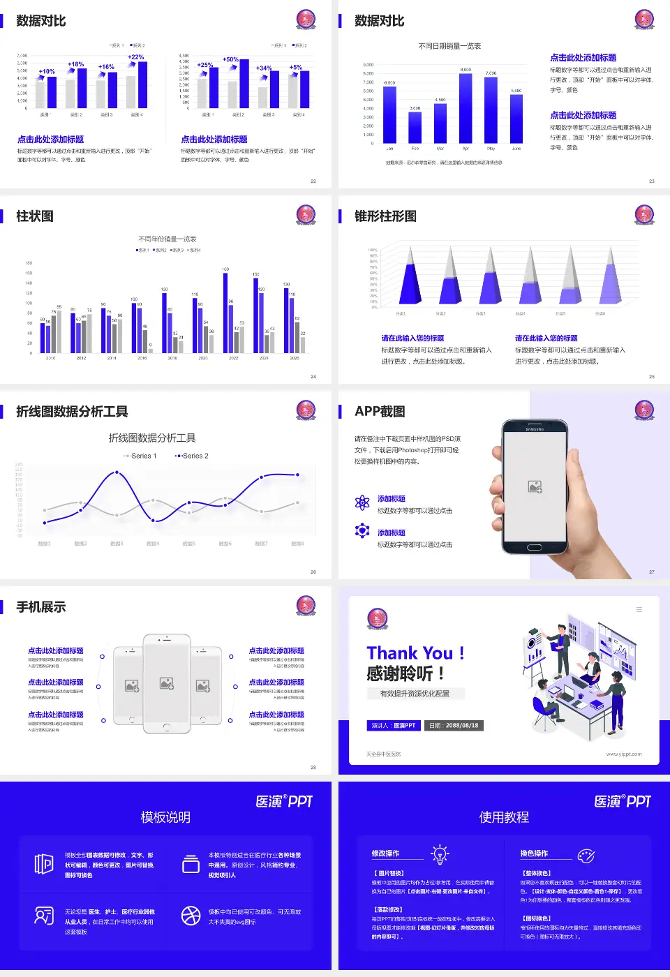 天全县中医医院财务与预算报告PPT模板16:9格式幻灯片预览图4