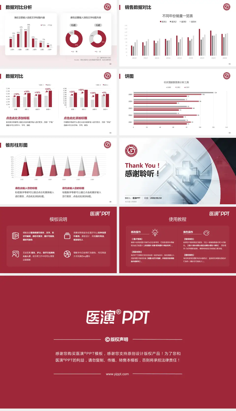 夹江县人民医院医疗行业比赛专用PPT模板16:9格式幻灯片预览图7