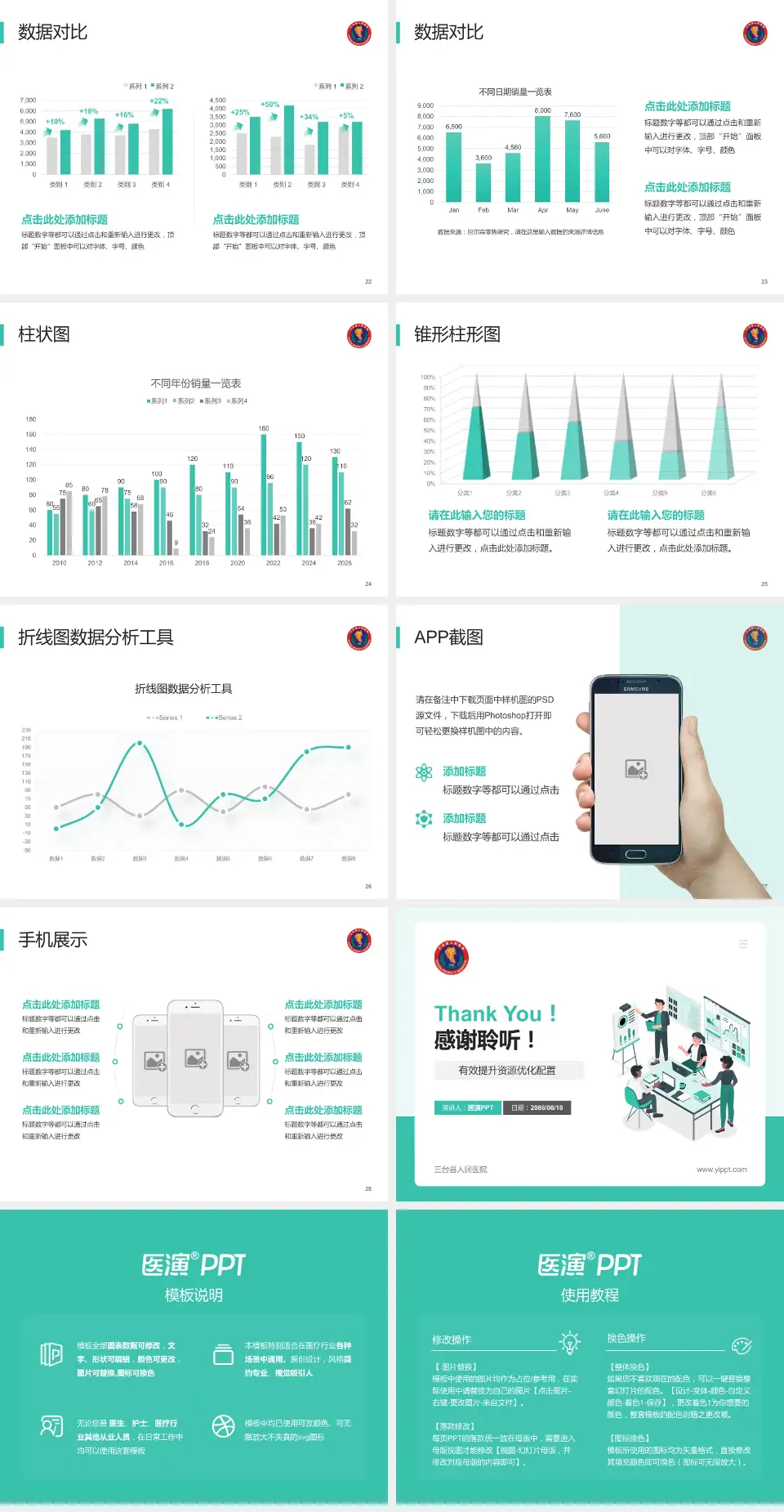 三台县人民医院财务与预算报告PPT模板4:3格式幻灯片预览图4