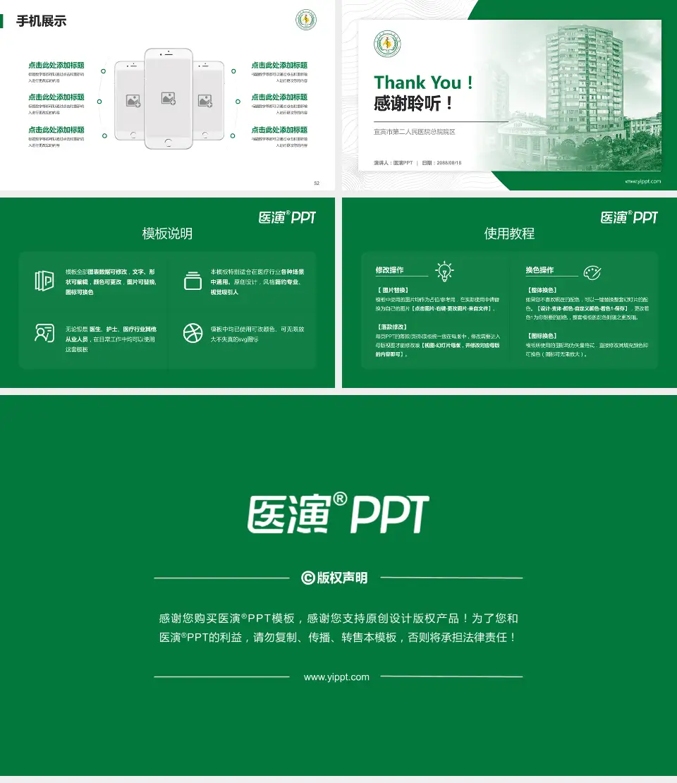 宜宾市第二人民医院总院院区医院管理报告PPT模板16:9格式幻灯片预览图7