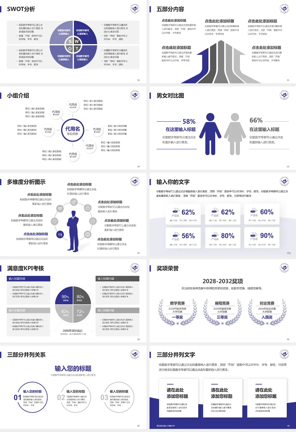乐山市妇幼保健院医疗行业比赛专用PPT模板16:9格式幻灯片预览图5