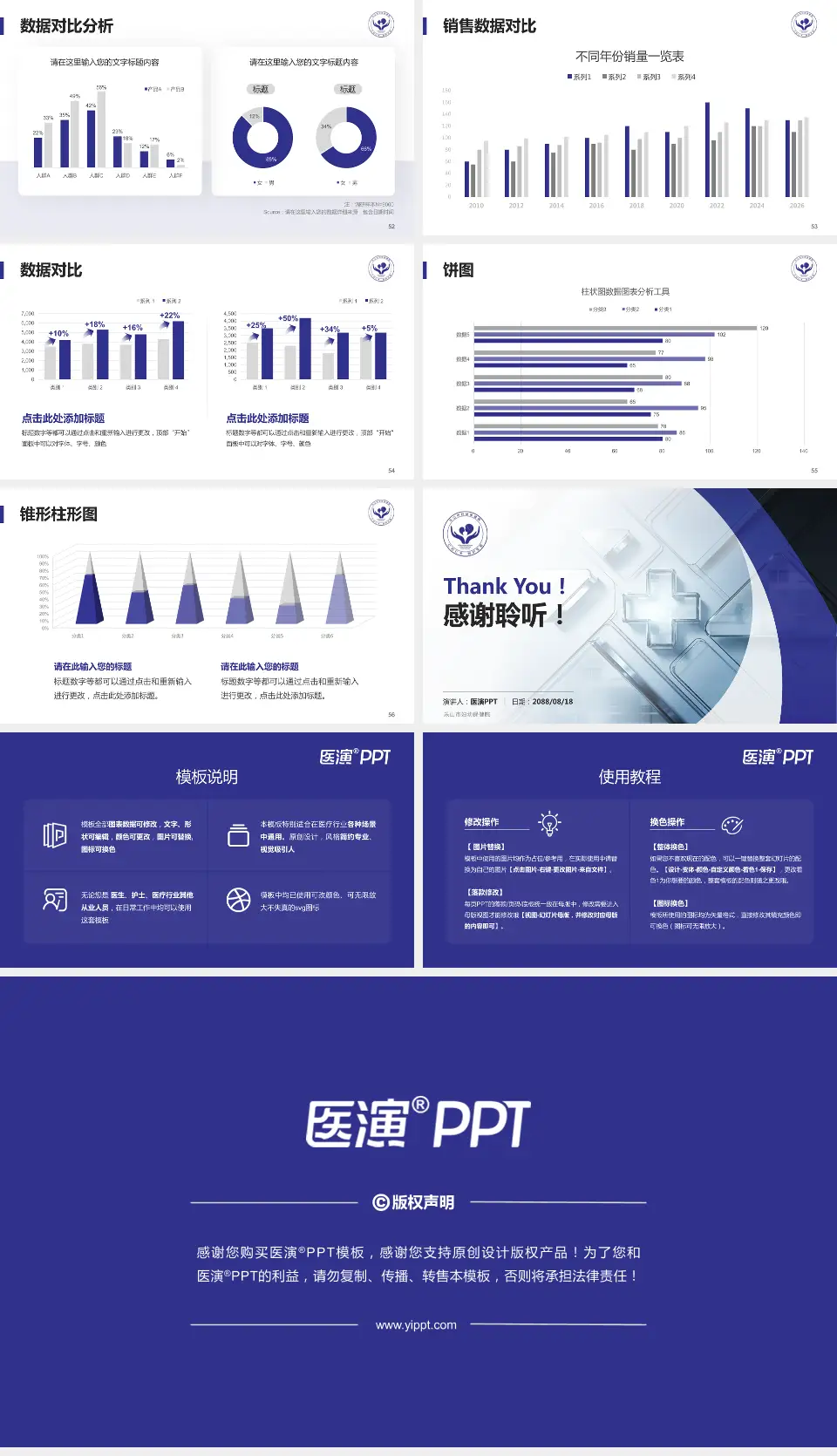 乐山市妇幼保健院医疗行业比赛专用PPT模板16:9格式幻灯片预览图7