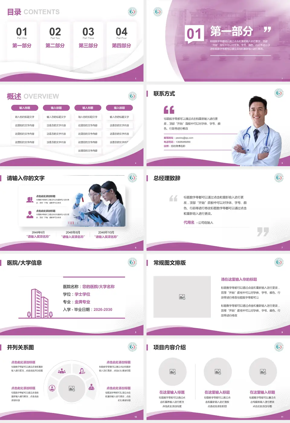 富顺县妇幼保健院会议与研讨会PPT模板16:9格式幻灯片预览图2