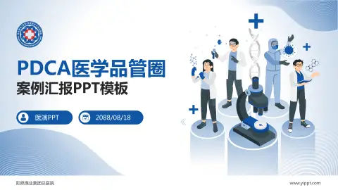 阳泉煤业集团总医院品管圈PDCA演示专用PPT模板