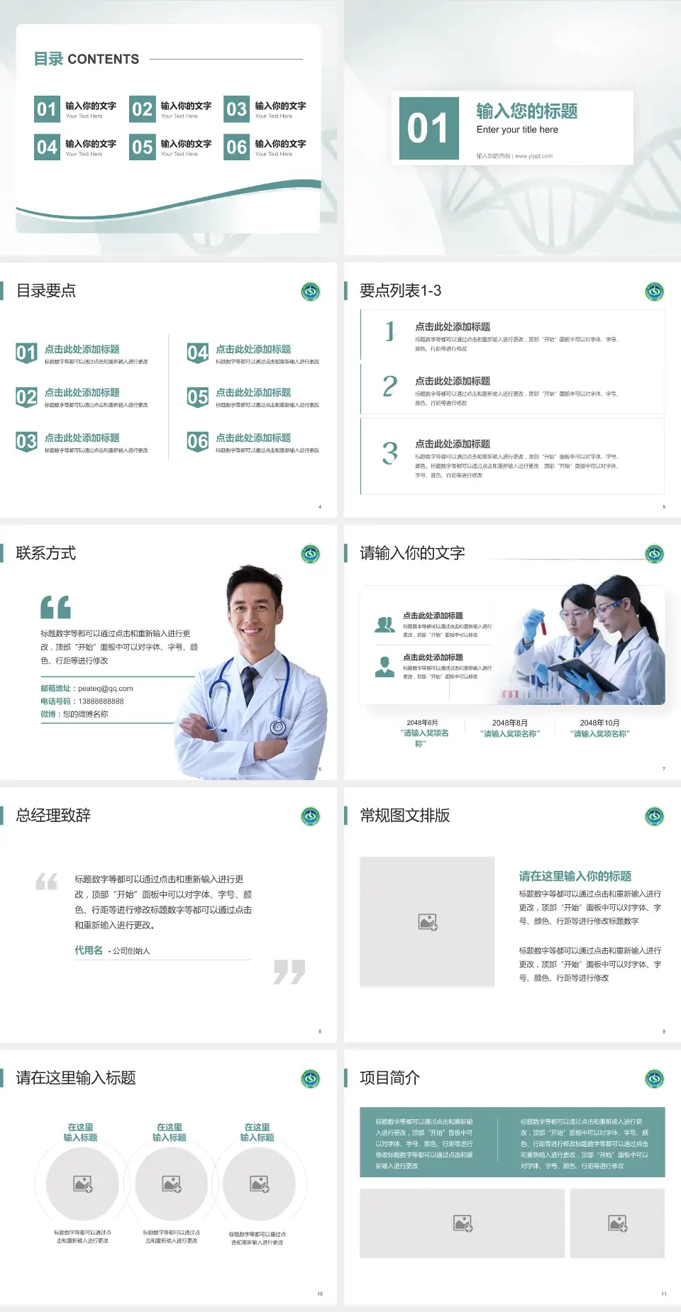 凉山彝族自治州中西医结合医院项目申请与汇报PPT模板4:3格式幻灯片预览图2