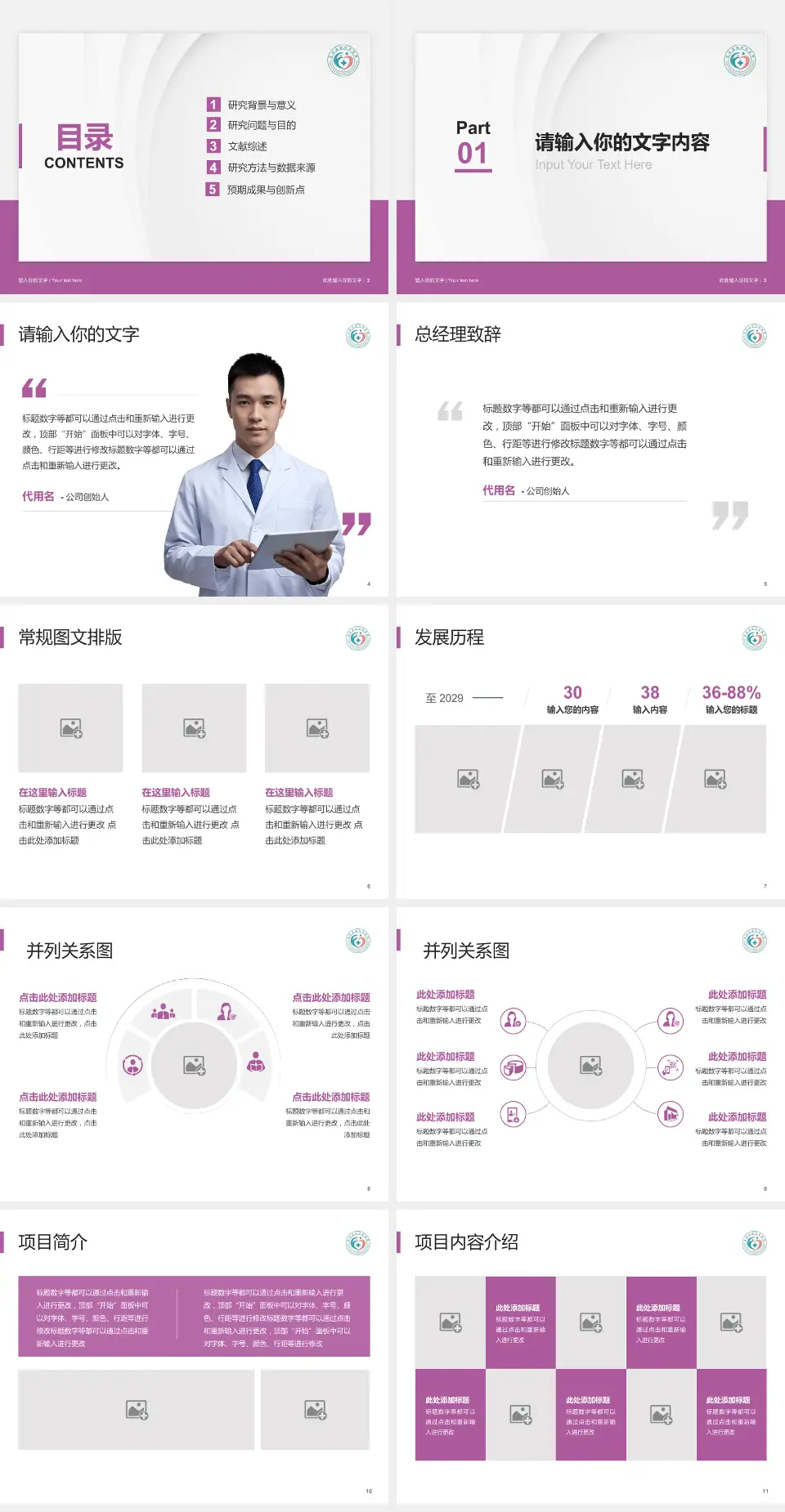 富顺县妇幼保健院医院管理报告PPT模板4:3格式幻灯片预览图2