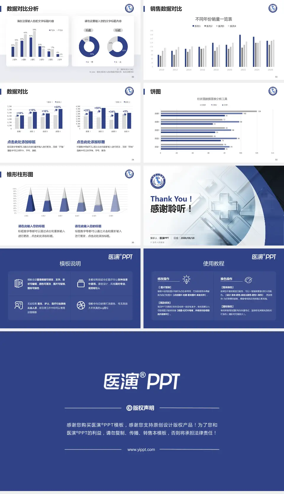 什邡市人民医院医疗行业比赛专用PPT模板16:9格式幻灯片预览图7