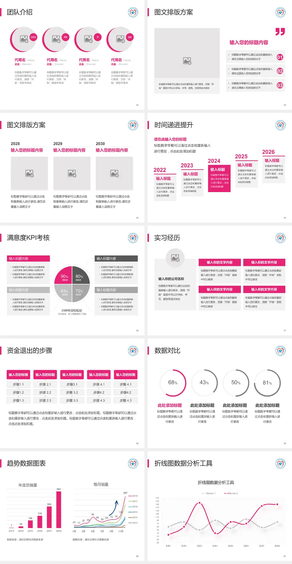 南江县妇幼保健院培训与教育PPT模板4:3格式幻灯片预览图3