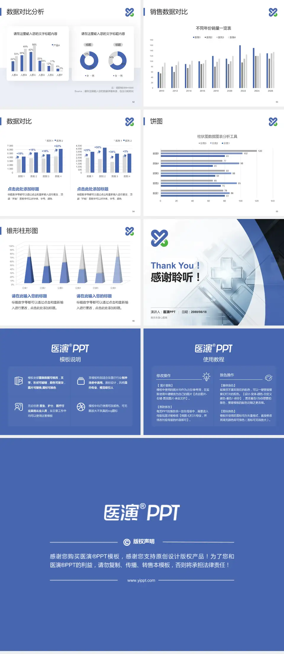 南充市身心医院医疗行业比赛专用PPT模板4:3格式幻灯片预览图7
