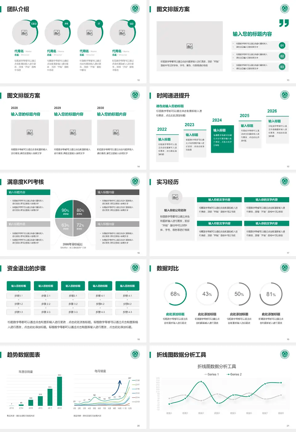 内江市中医医院培训与教育PPT模板16:9格式幻灯片预览图3