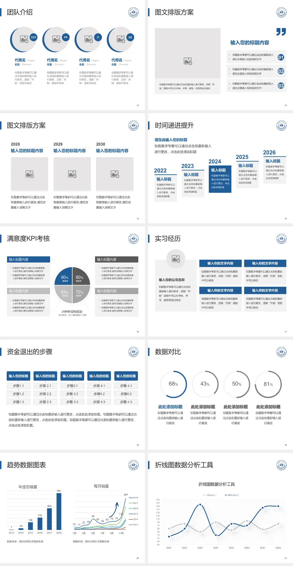 凉山州第一人民医院培训与教育PPT模板4:3格式幻灯片预览图3