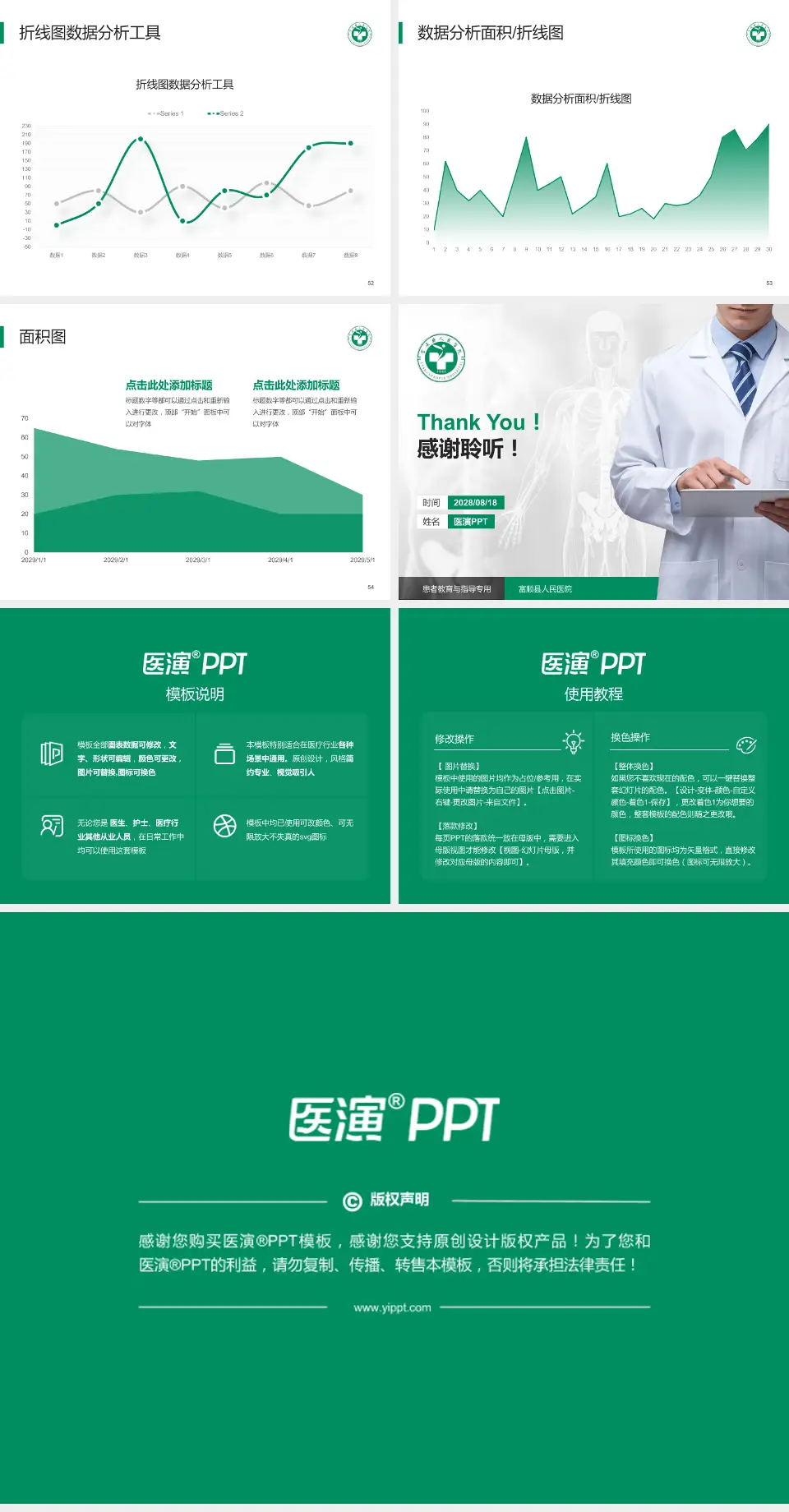 富顺县人民医院患者教育与指导PPT模板4:3格式幻灯片预览图7