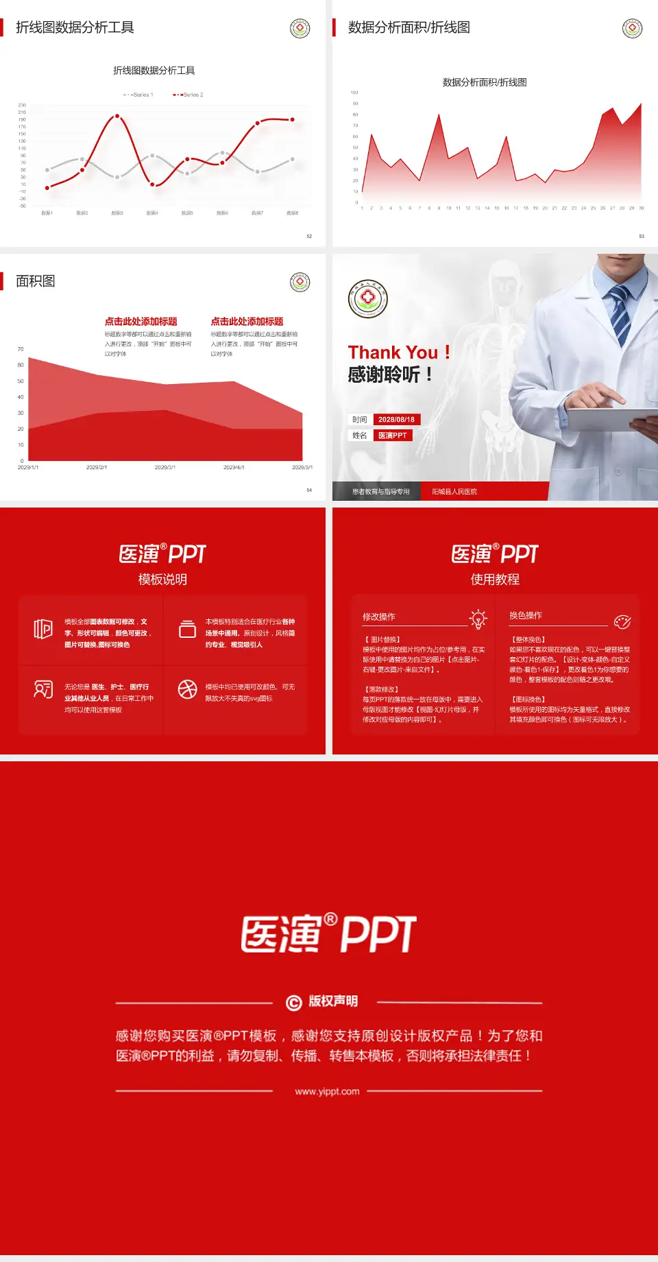 阳城县人民医院患者教育与指导PPT模板4:3格式幻灯片预览图7