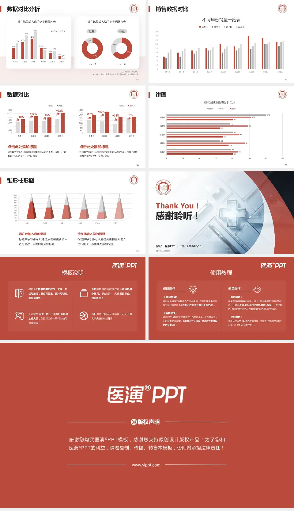 四川省人民医院医疗行业比赛专用PPT模板16:9格式幻灯片预览图7