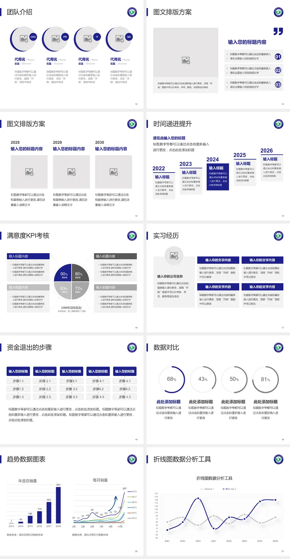 河津市人民医院培训与教育PPT模板4:3格式幻灯片预览图3