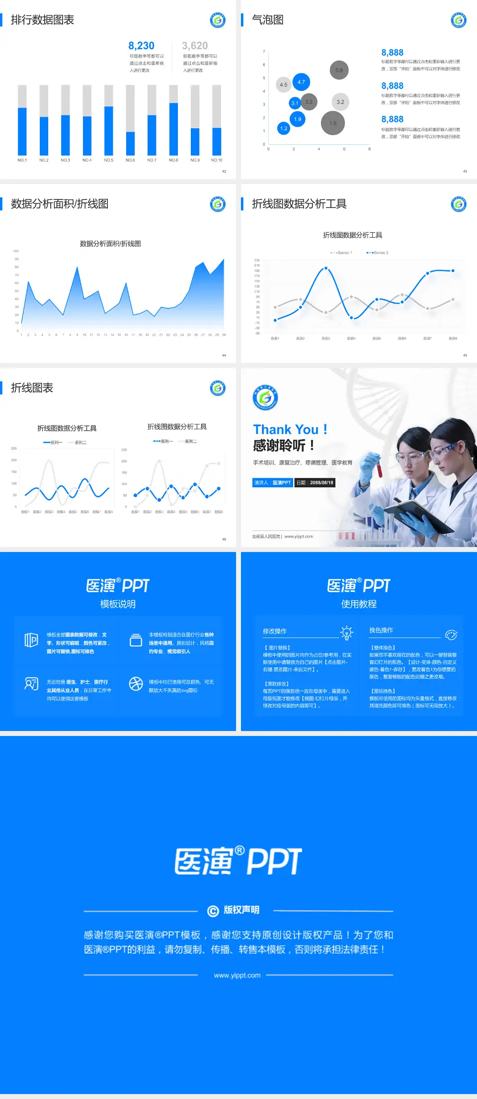剑阁县人民医院科研成果展示PPT模板4:3格式幻灯片预览图6