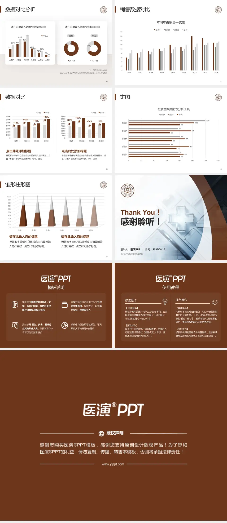 长治市中医研究所附属医院医疗行业比赛专用PPT模板4:3格式幻灯片预览图7