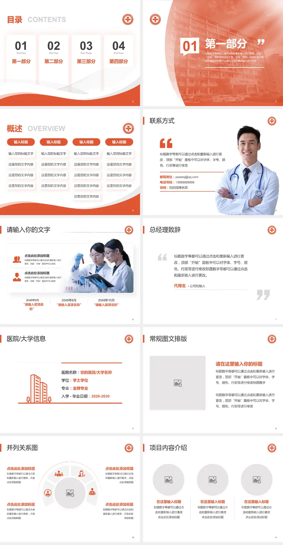 乐山市市中区人民医院会议与研讨会PPT模板4:3格式幻灯片预览图2