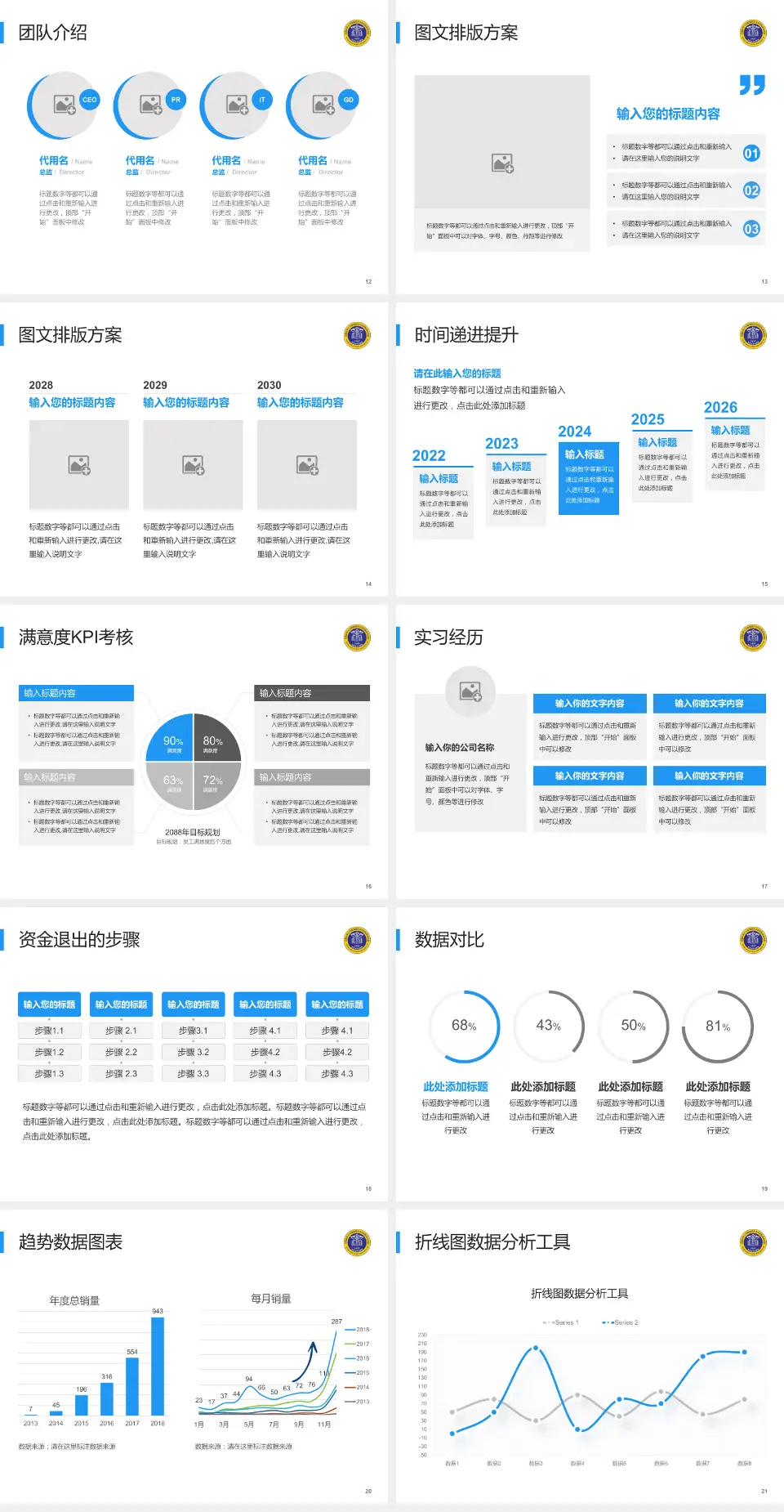 南充市中心医院小龙院区培训与教育PPT模板4:3格式幻灯片预览图3