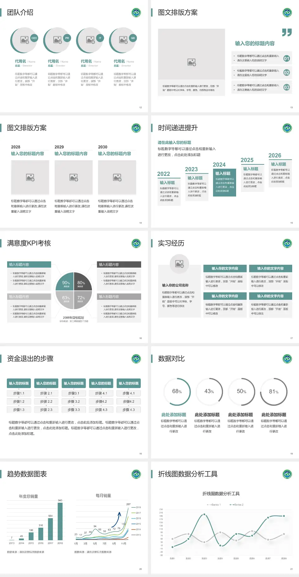 凉山彝族自治州中西医结合医院培训与教育PPT模板4:3格式幻灯片预览图3