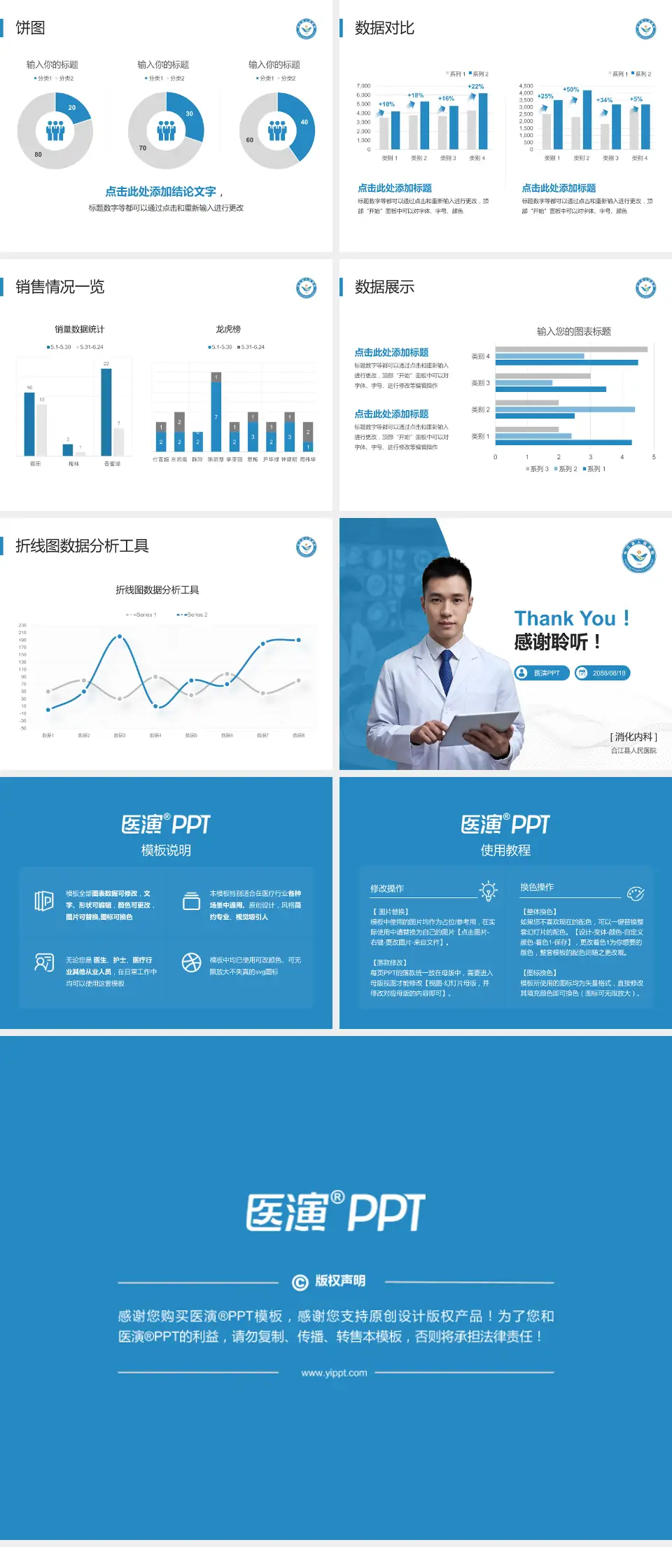 合江县人民医院病例分享与讨论PPT模板4:3格式幻灯片预览图4