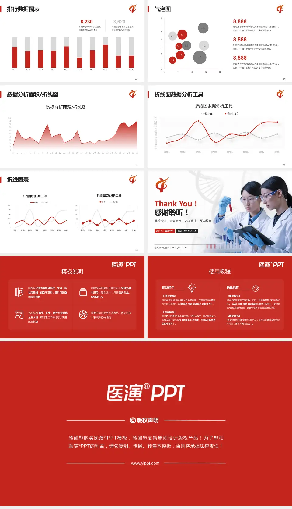 运城市中心医院科研成果展示PPT模板16:9格式幻灯片预览图6