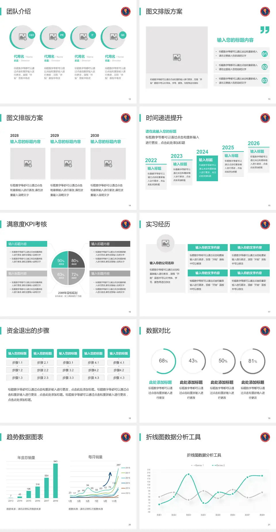 三台县人民医院培训与教育PPT模板4:3格式幻灯片预览图3