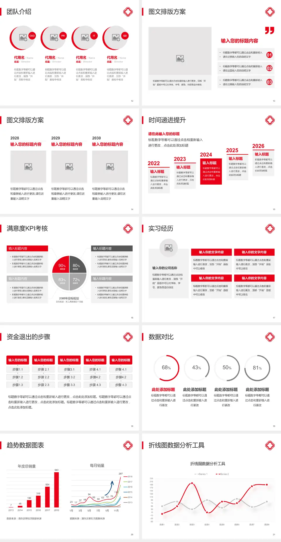 五四一总医院培训与教育PPT模板4:3格式幻灯片预览图3