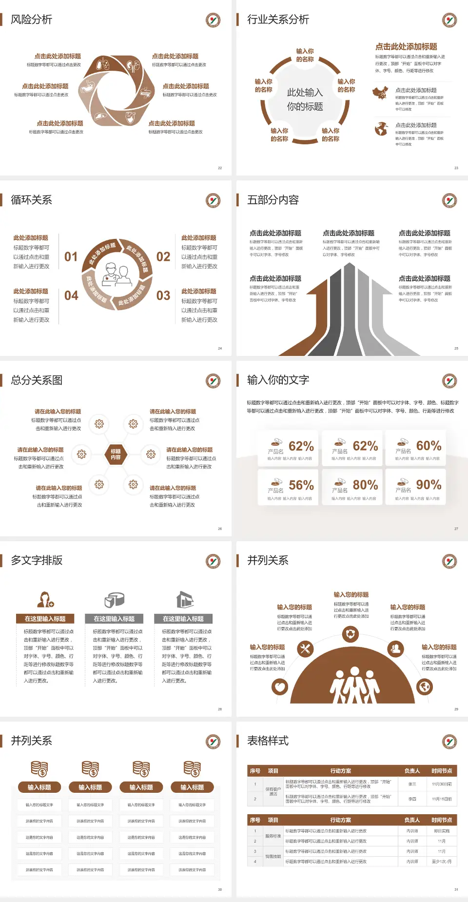 山西中医学院附属医院科室介绍与推广PPT模板4:3格式幻灯片预览图4