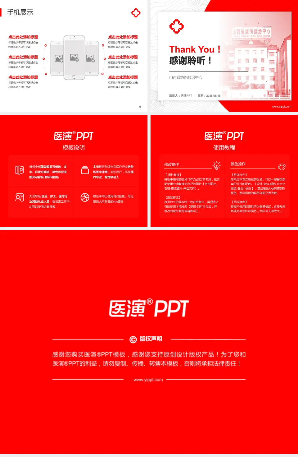 山西省烧伤救治中心医院管理报告PPT模板4:3格式幻灯片预览图7