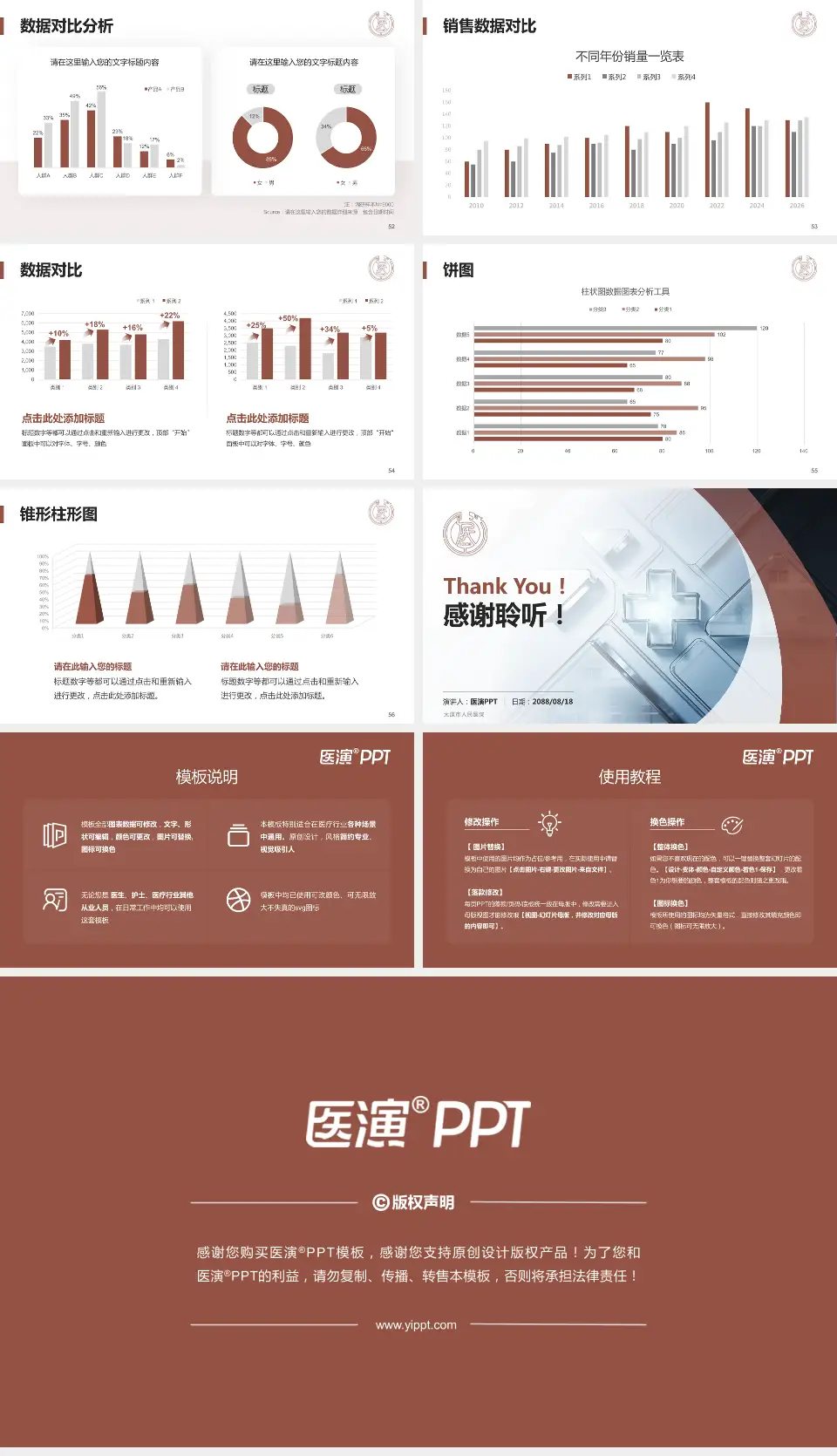 太原市人民医院医疗行业比赛专用PPT模板16:9格式幻灯片预览图7