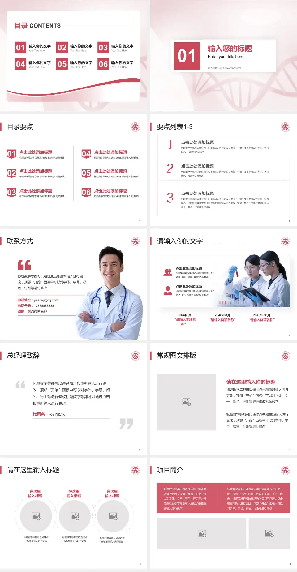 晋城市妇幼保健院项目申请与汇报PPT模板4:3格式幻灯片预览图2