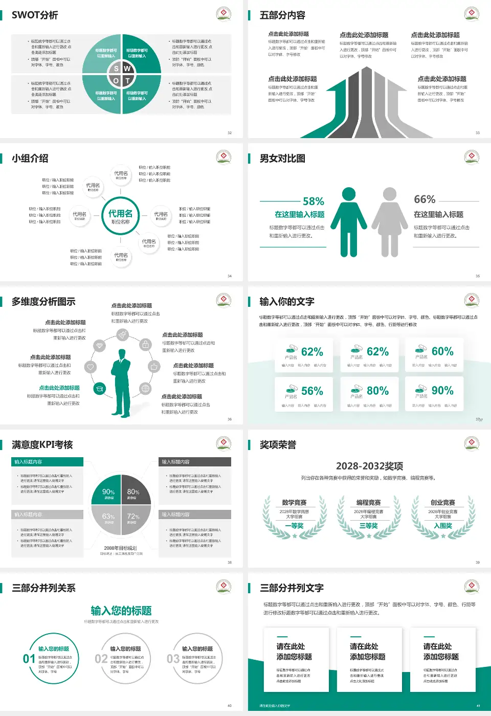 青岛市肿瘤医院医疗行业比赛专用PPT模板16:9格式幻灯片预览图5