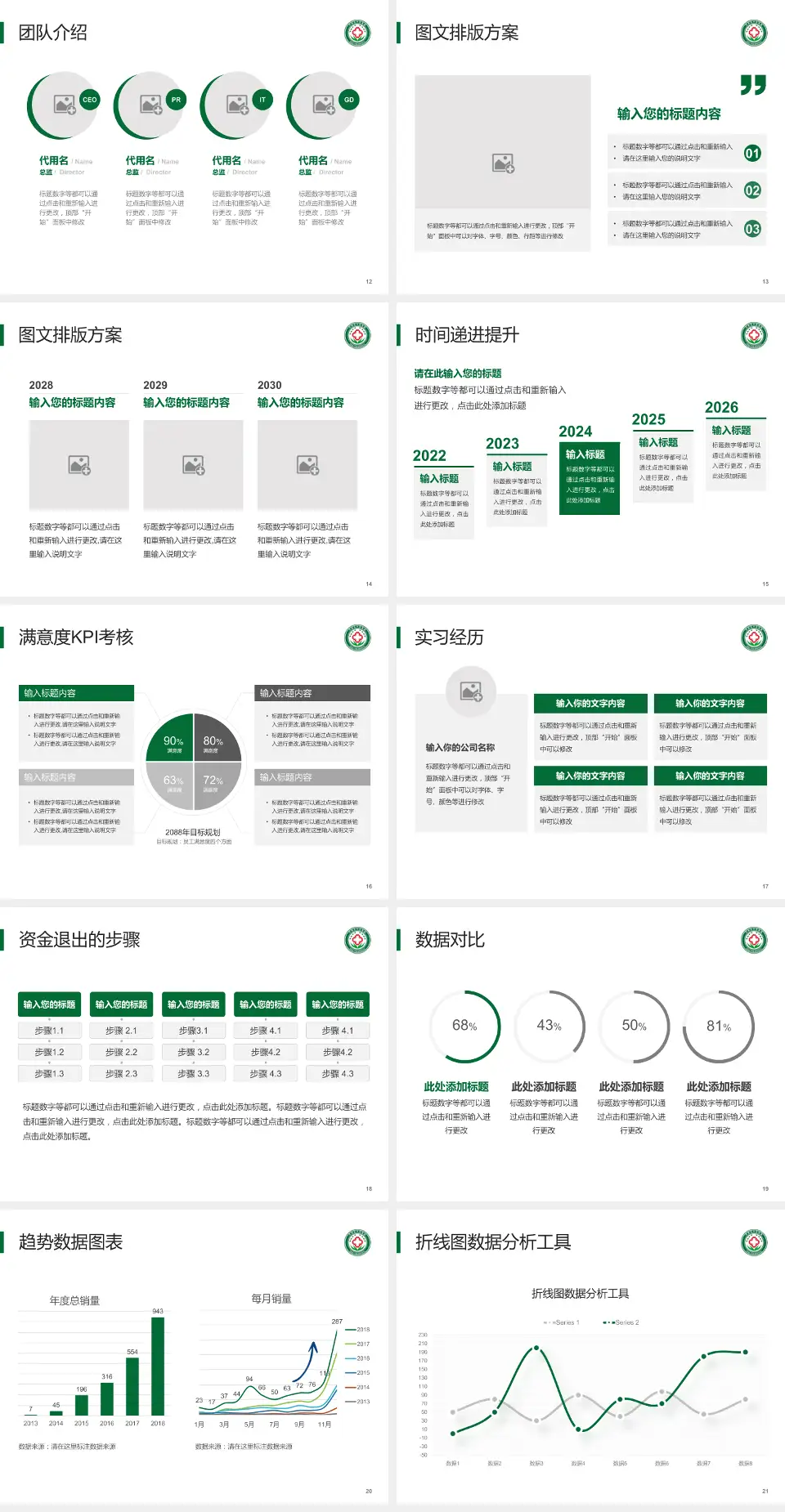 河曲县中医院培训与教育PPT模板4:3格式幻灯片预览图3