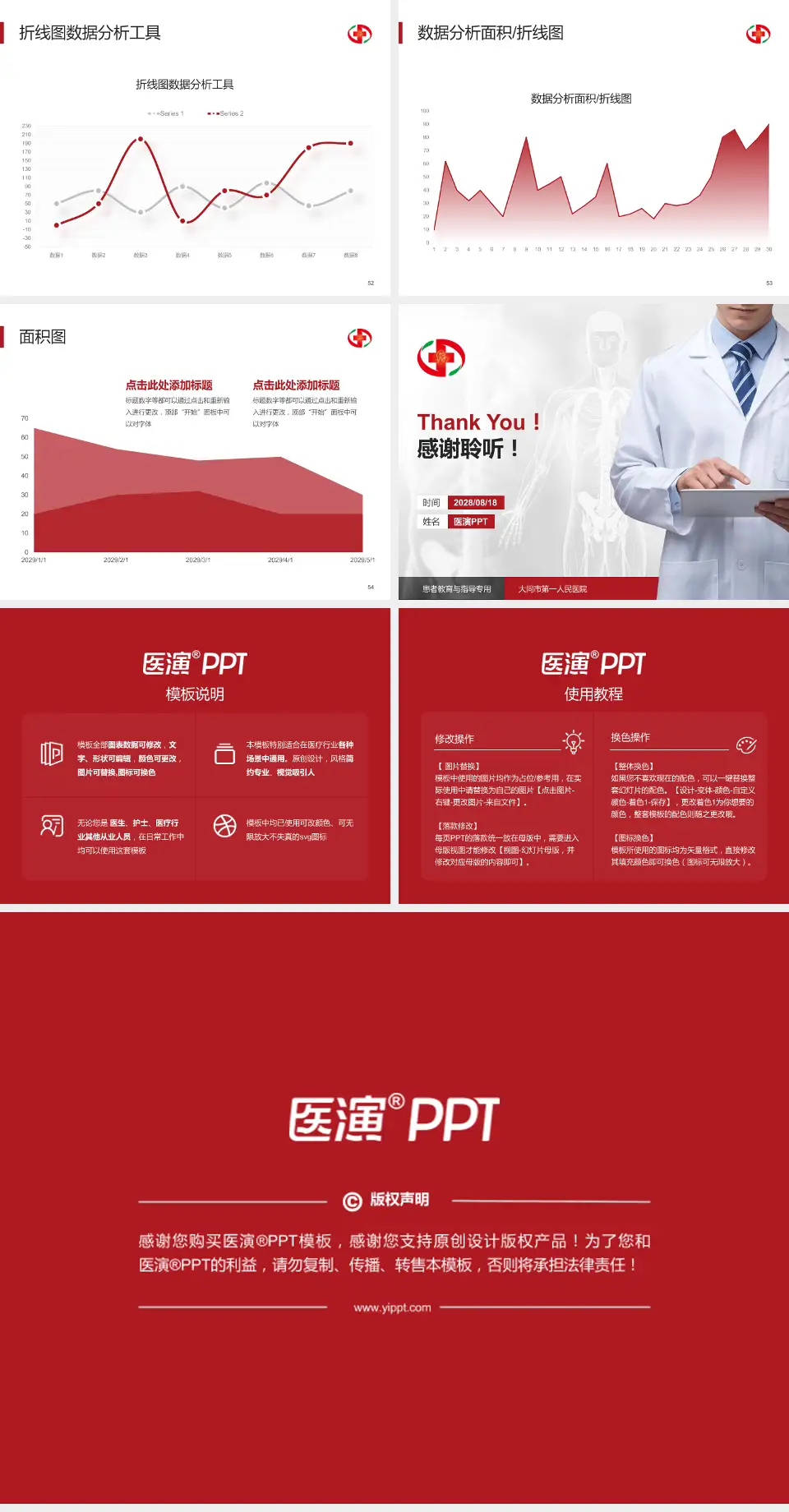 大同市第一人民医院患者教育与指导PPT模板4:3格式幻灯片预览图7