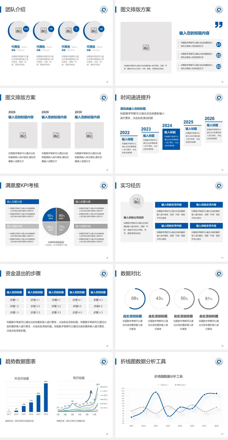 青岛西海岸新区人民医院培训与教育PPT模板4:3格式幻灯片预览图3