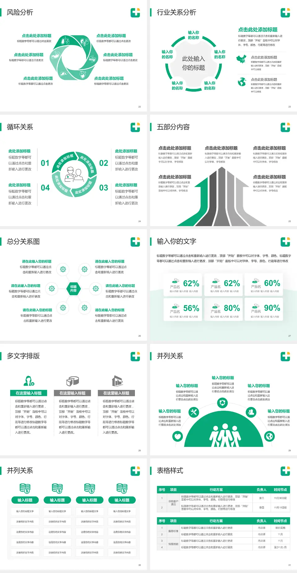 龙口市人民医院科室介绍与推广PPT模板4:3格式幻灯片预览图4