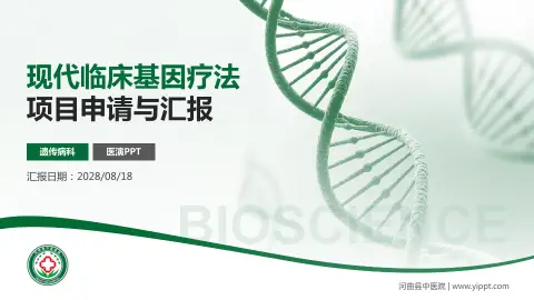 河曲县中医院项目申请与汇报PPT模板