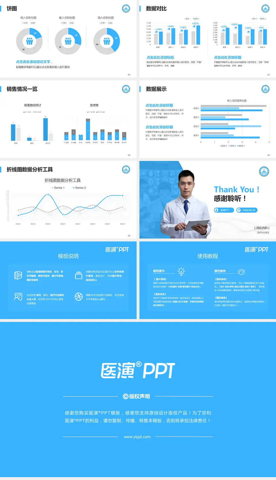菏泽市立医院病例分享与讨论PPT模板16:9格式幻灯片预览图4