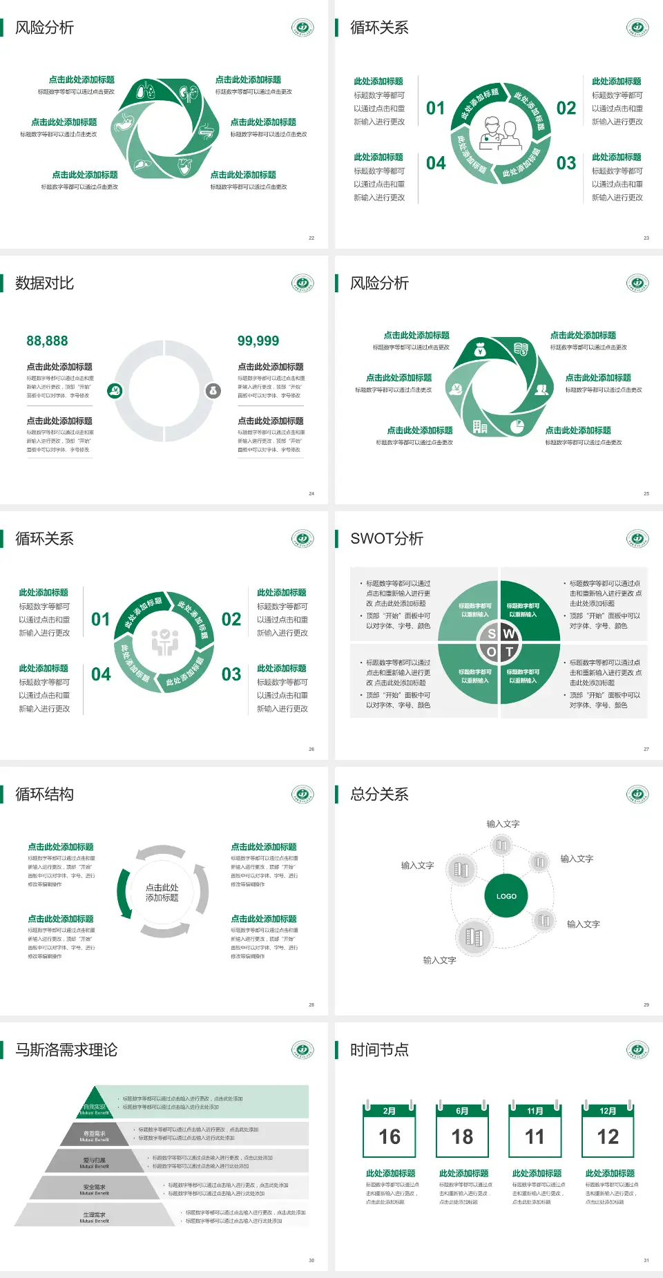 晋中市第一人民医院科研成果展示PPT模板4:3格式幻灯片预览图4