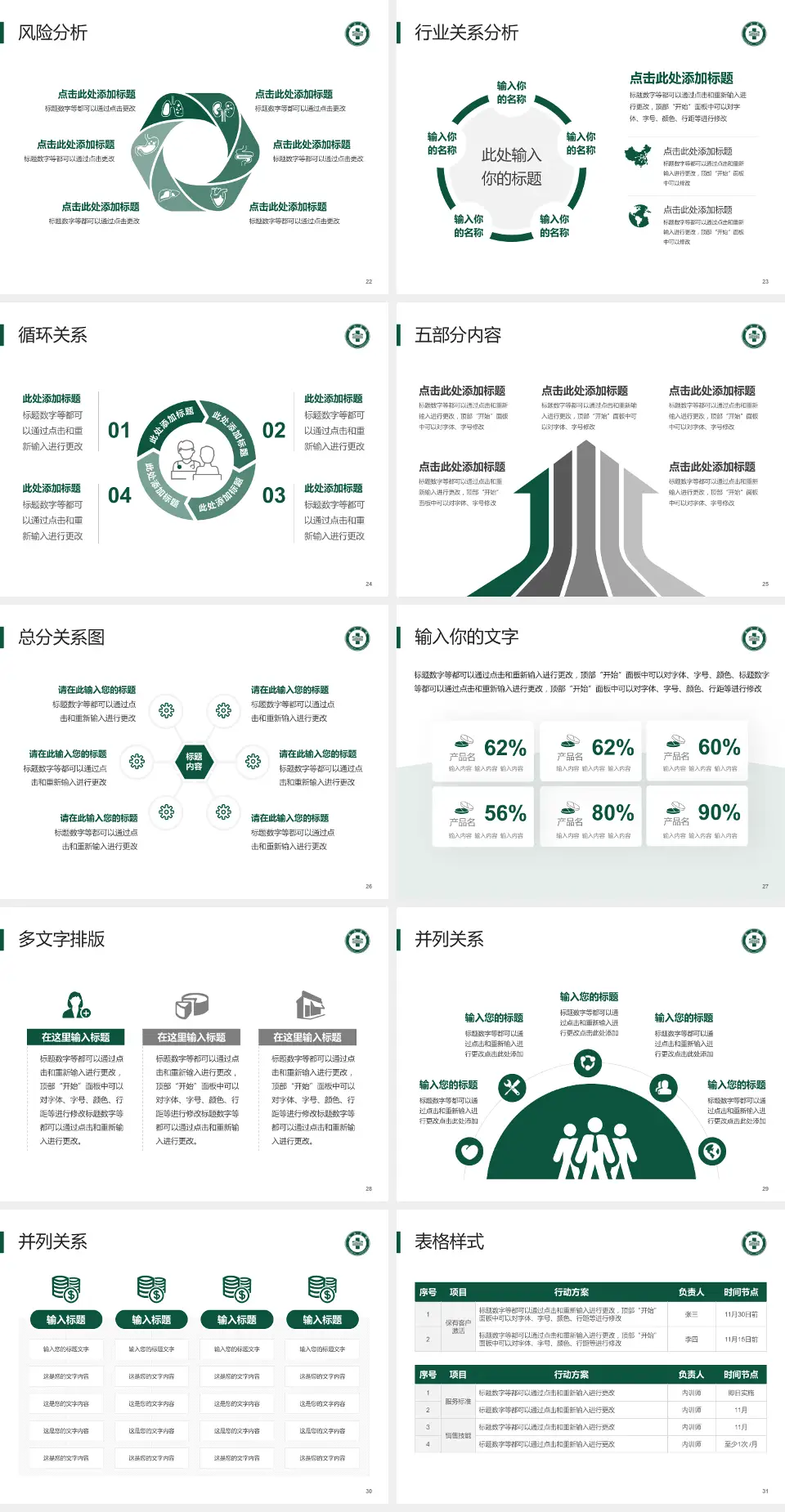 龙口市南山医院科室介绍与推广PPT模板4:3格式幻灯片预览图4