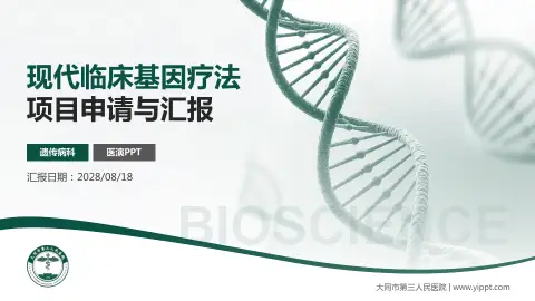 大同市第三人民医院项目申请与汇报PPT模板