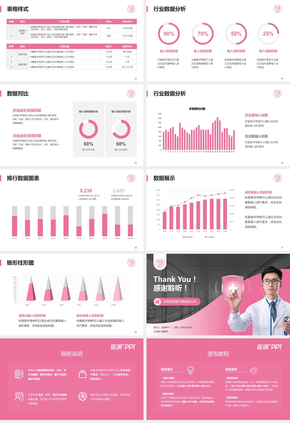 山西省儿童医院医疗知识普及PPT模板16:9格式幻灯片预览图5